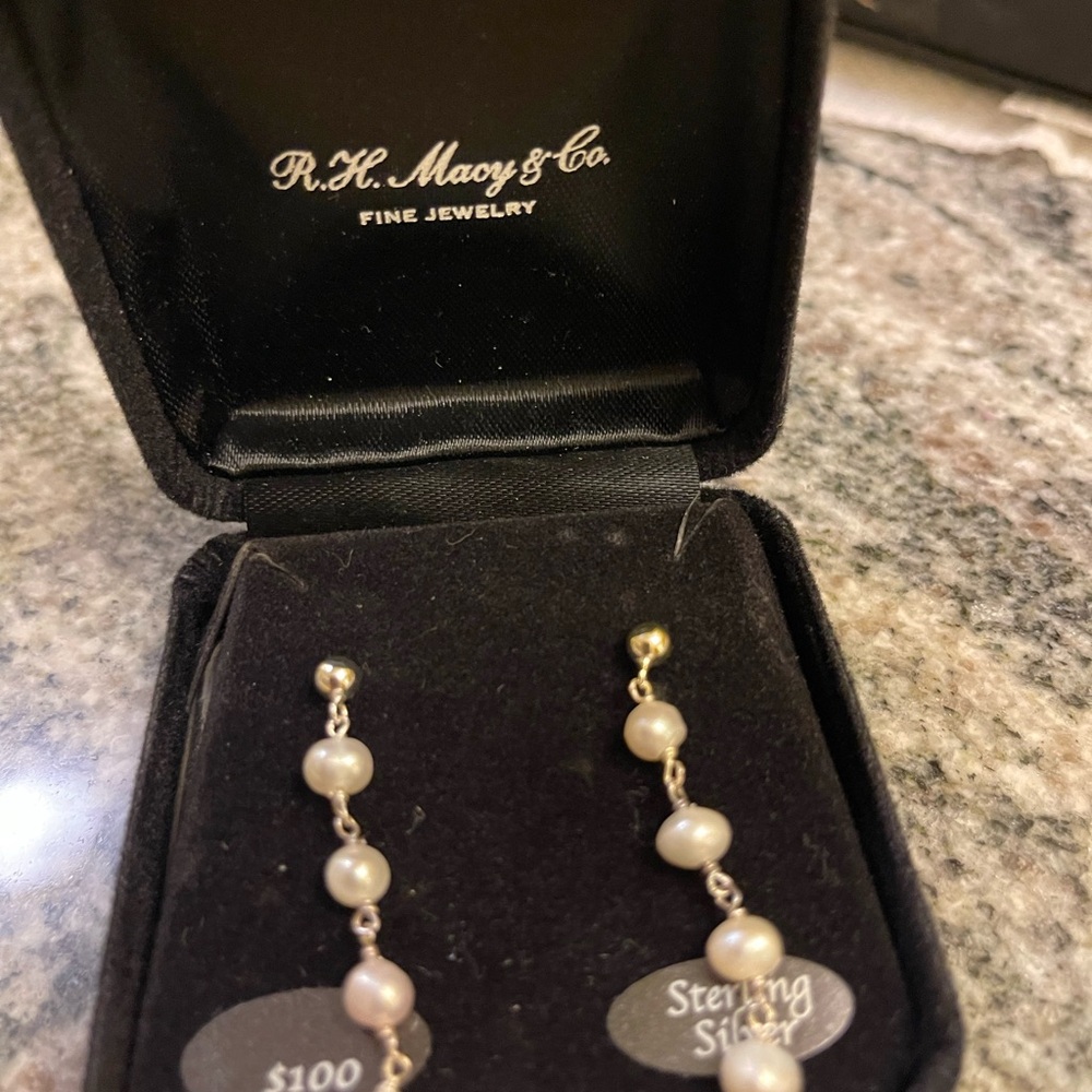 Pearl Sterling Silver Earrings